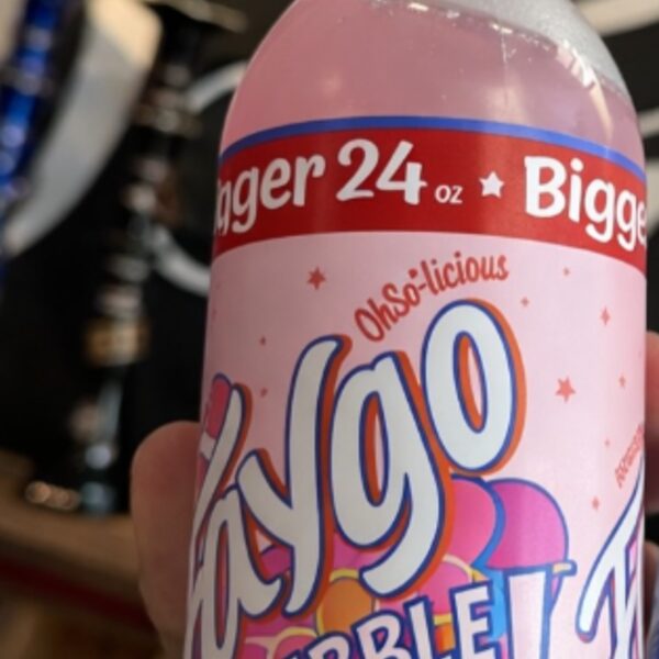 Can of Faygo Bubble Pop soda from the cooler
