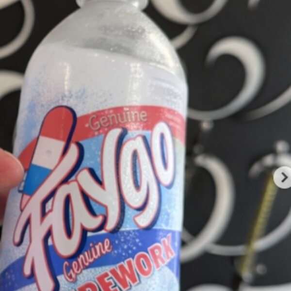 Can of Faygo Firework soda from the cooler