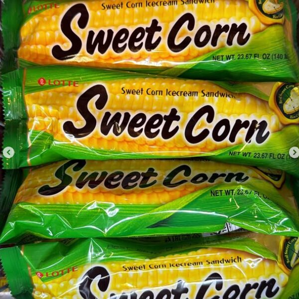 Lotte Sweet Corn ice cream bar package